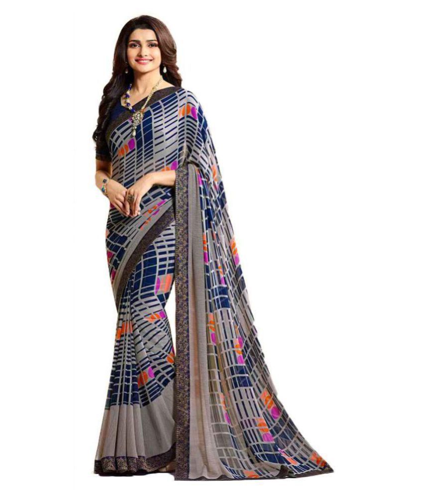     			Gazal Fashions - Multicolor Georgette Saree With Blouse Piece (Pack of 1)