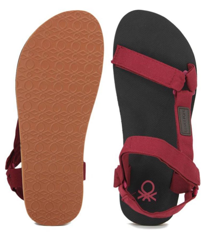 united colors of benetton men's leather sandals and floaters