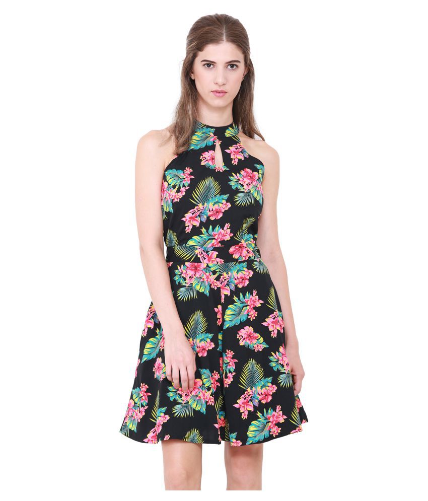 HEATHER HUES Polyester Multi Color A- line Dress - Buy HEATHER HUES ...