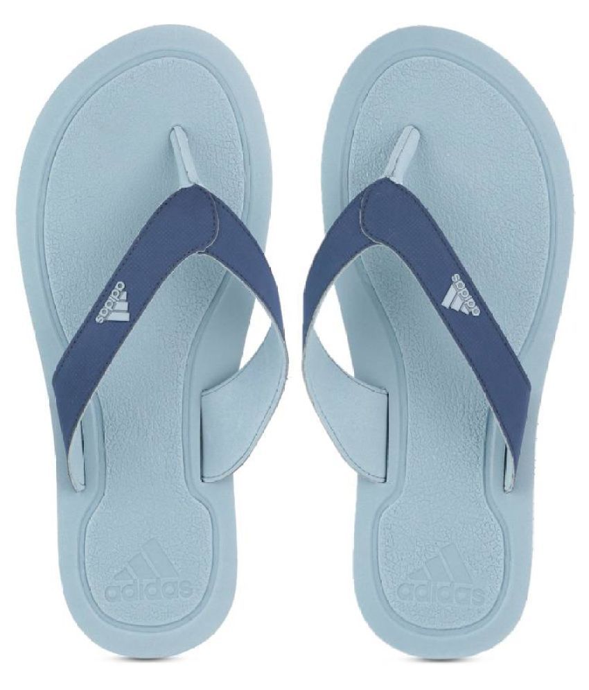 adidas blue thong flip flop