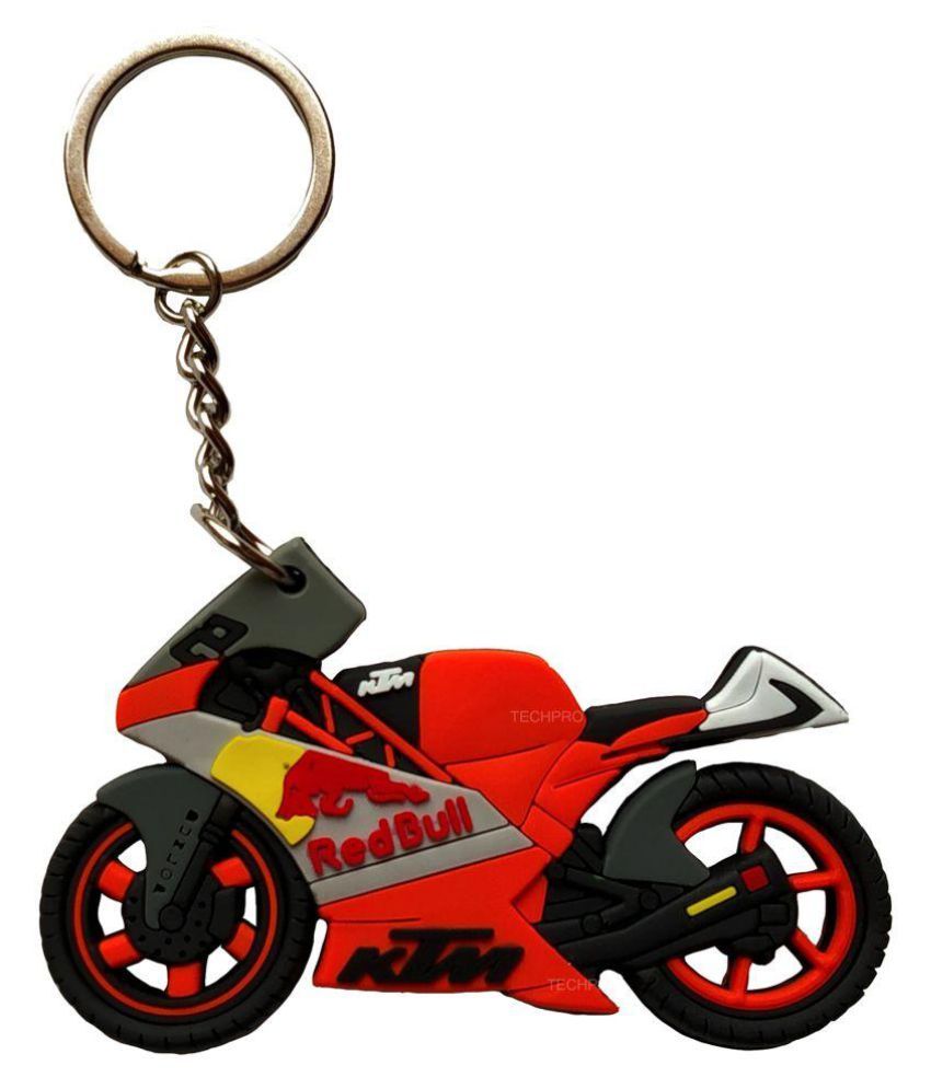 AVI Techpro Doublesided Rubber KTM MotoGP Racing Redbull Bike Keychain