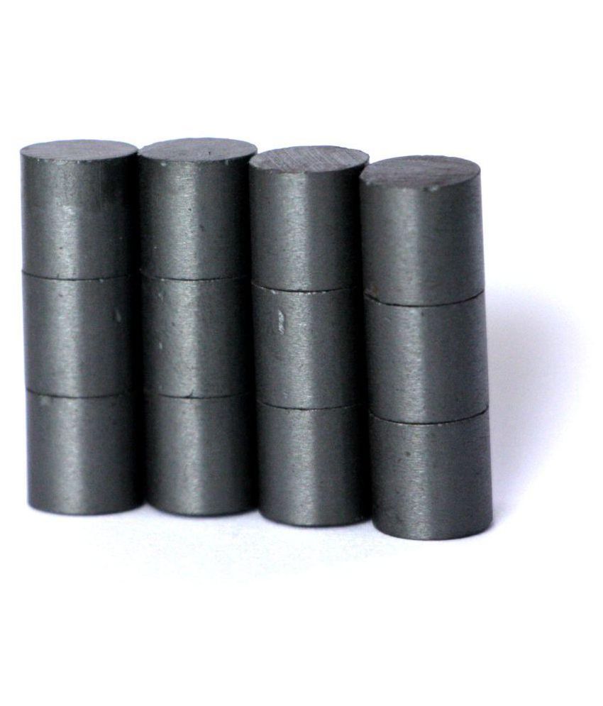     			Triomag 12pcs of 10mm Round x 10mm Height Cylinder shaped Ferrite Magnets, Multi purpose Hobby magnets , For Art and Crafts