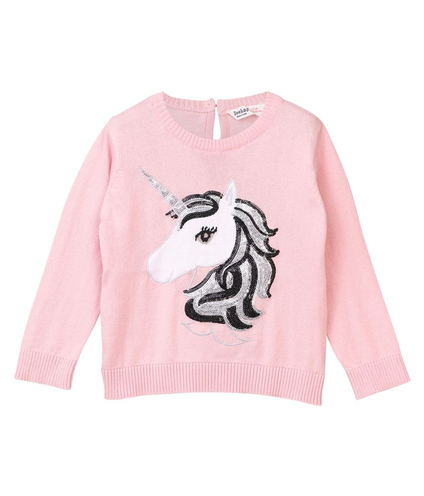 Sequined Unicorn Sweater Pink 3-4Y - Buy Sequined Unicorn Sweater Pink