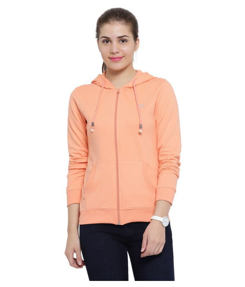 Buy Cloak & Decker Fleece Peach Hooded Sweatshirt Online at Best Prices ...