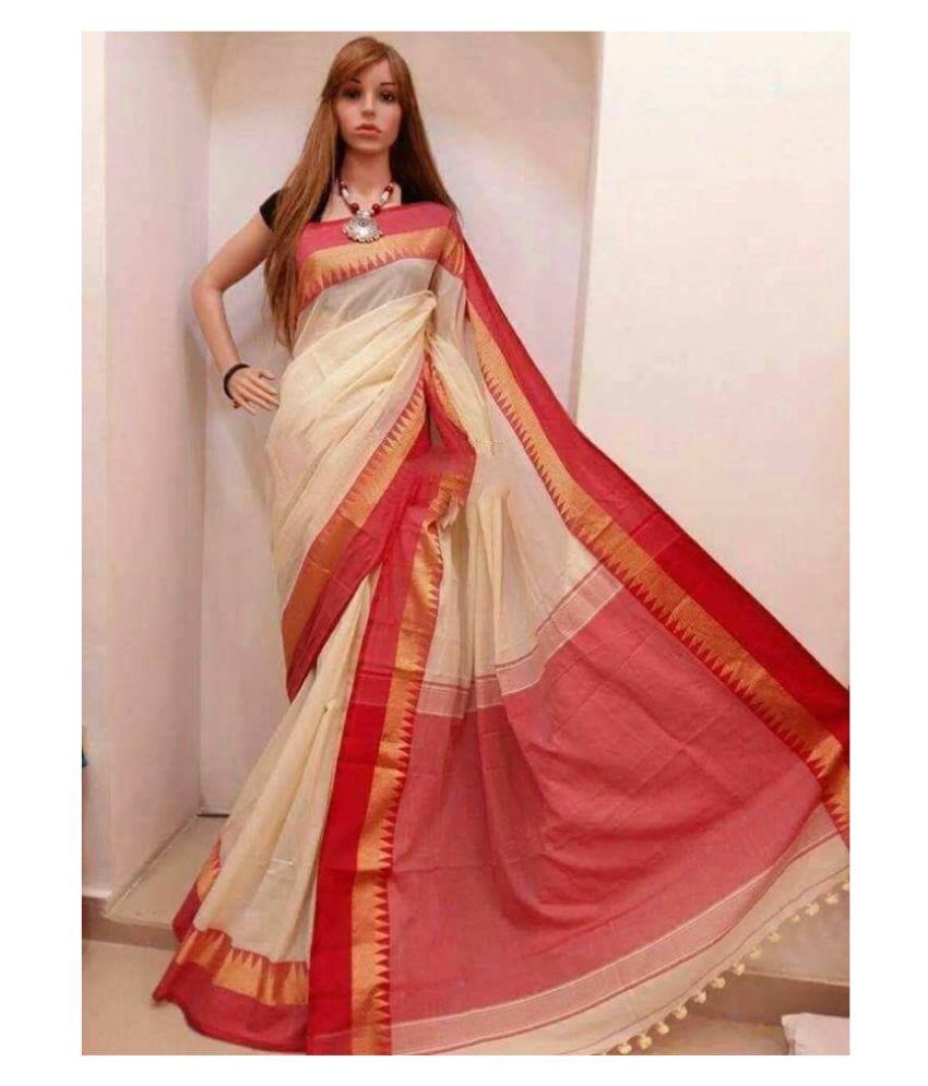 handloom sarees Yellow and Brown Bengal Handloom Saree 