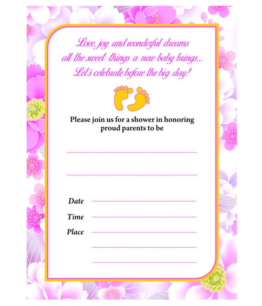 Baby Shower Invitations Pack Of 30 Buy Baby Shower Invitations