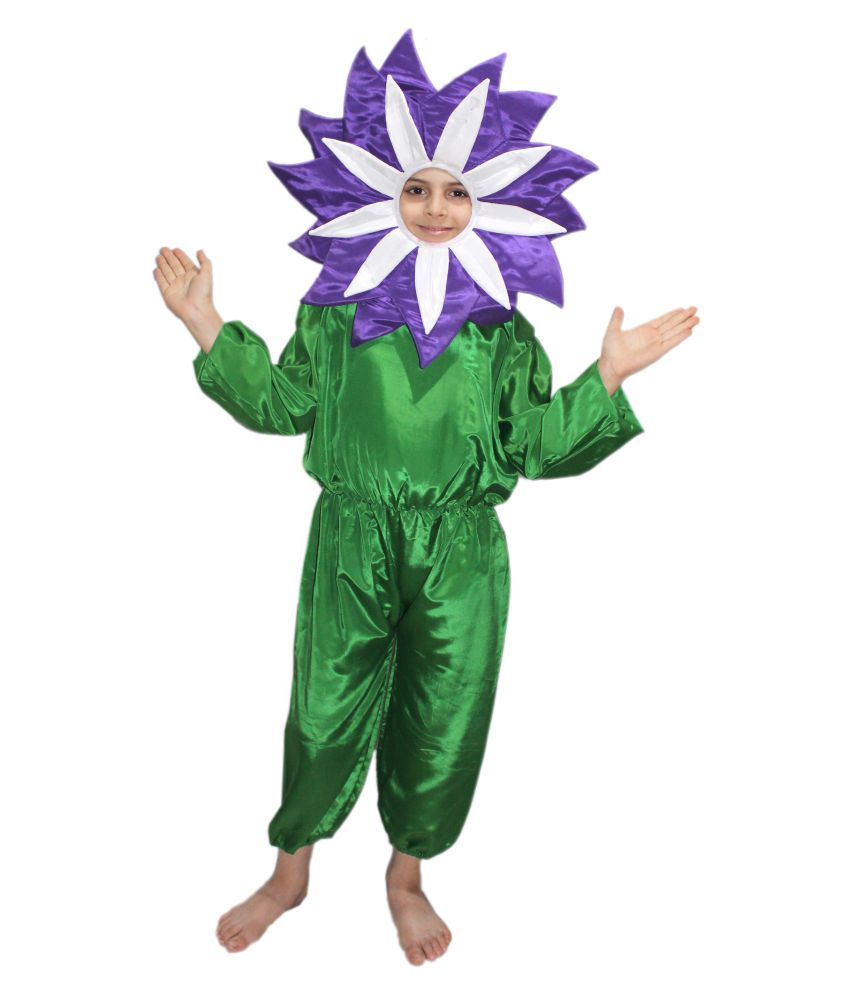     			Kaku Fancy Dresses Purple flower Costume ,Nature Costume For Kids School Annual function/Theme Party/Stage Shows/Competition/Birthday Party Dress