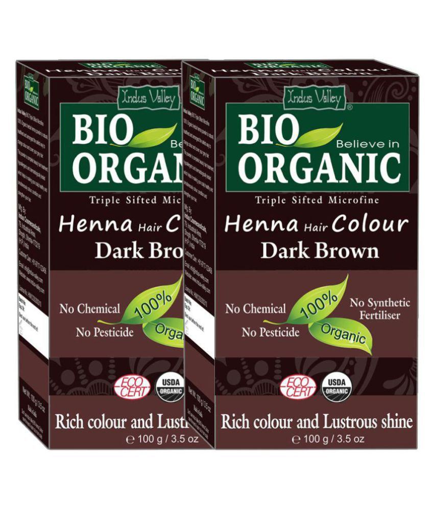 Indus Valley BIO Organic Dark Brown - Twin Pack - Henna , Dark Brown