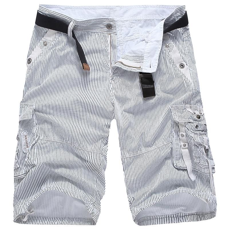 striped cargo shorts