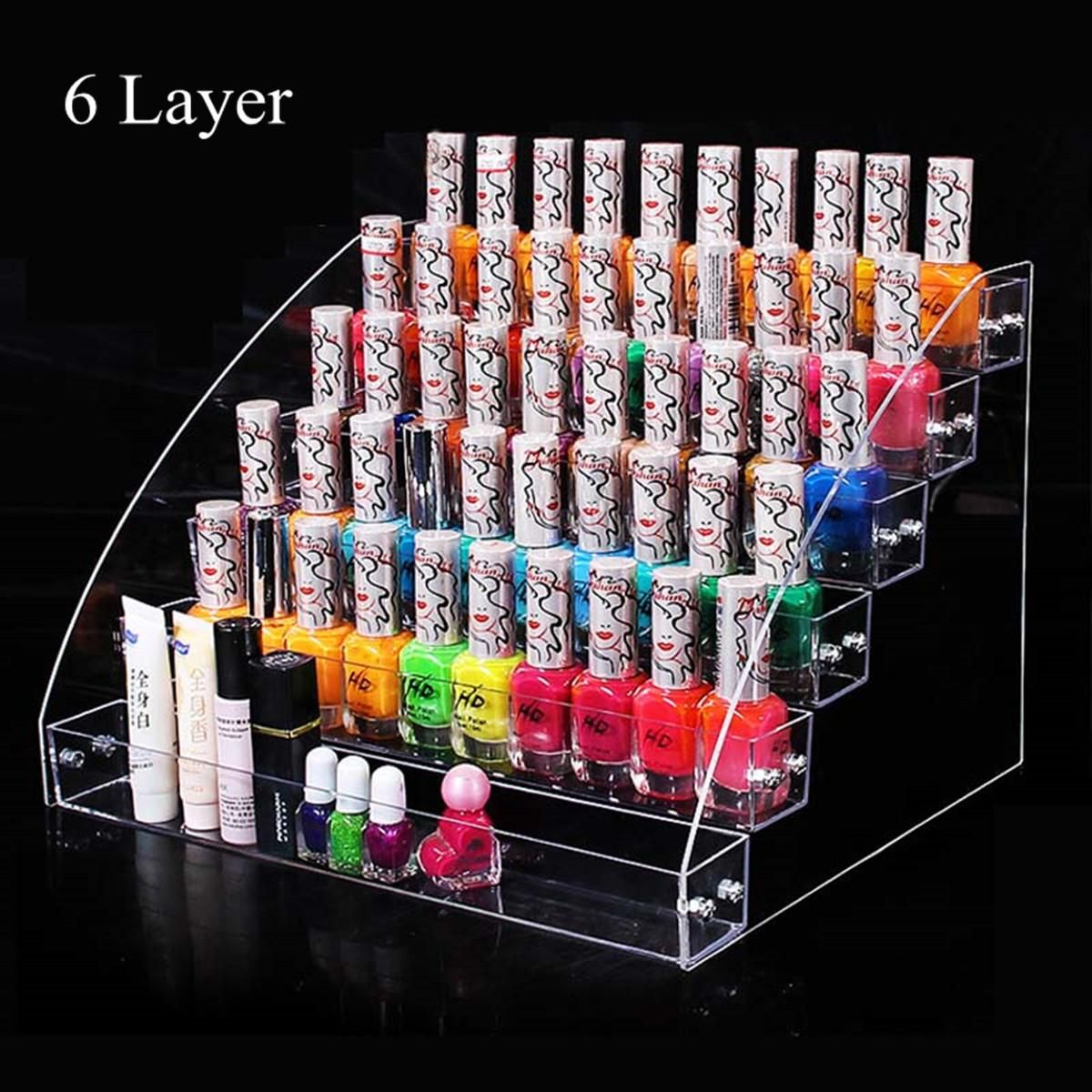 Buy 2-7 Tiers Acrylic Makeup Cosmetic Display Oil Nail ...