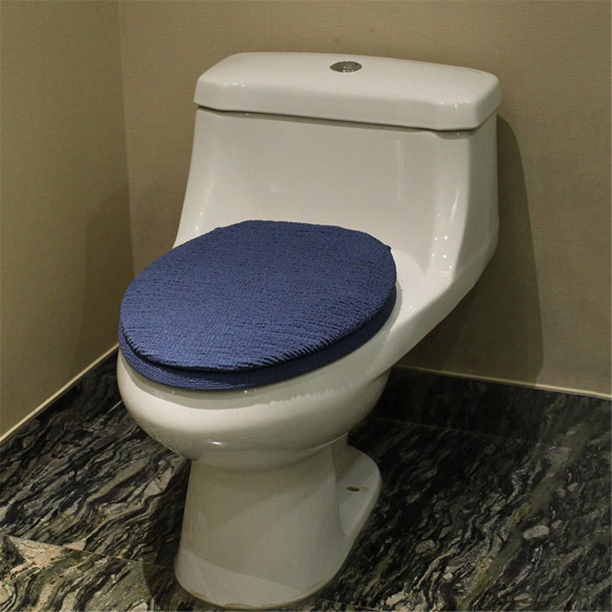 Buy 2pcs Toilet Seat Closestool Lid Cushion Cover Hasp Pad Bathroom