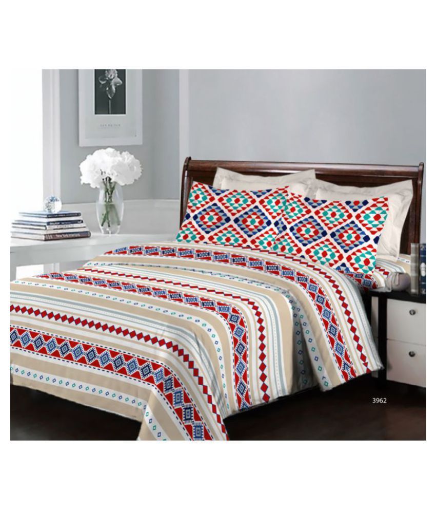 Bombay Dyeing Cotton Double Bedsheet with 2 Pillow Covers Buy Bombay