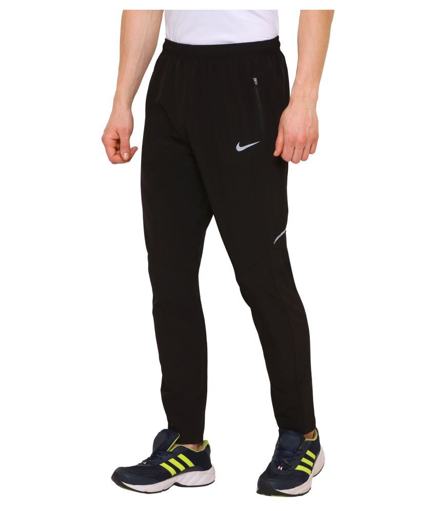 Nike Black Polyester Lycra Trackpants Single - Buy Nike Black Polyester ...