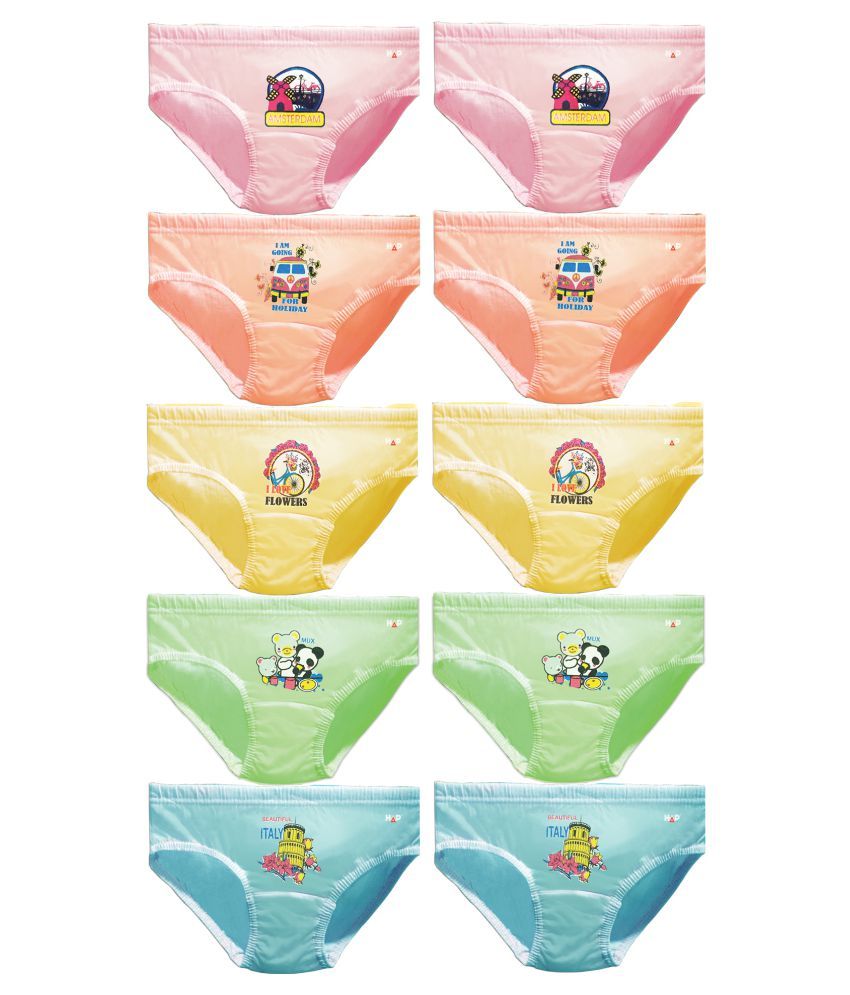 Hap Girls Light Color Panty Pack Of Tencotton Innerwear Buy Hap Girls Light Color Panty 9695