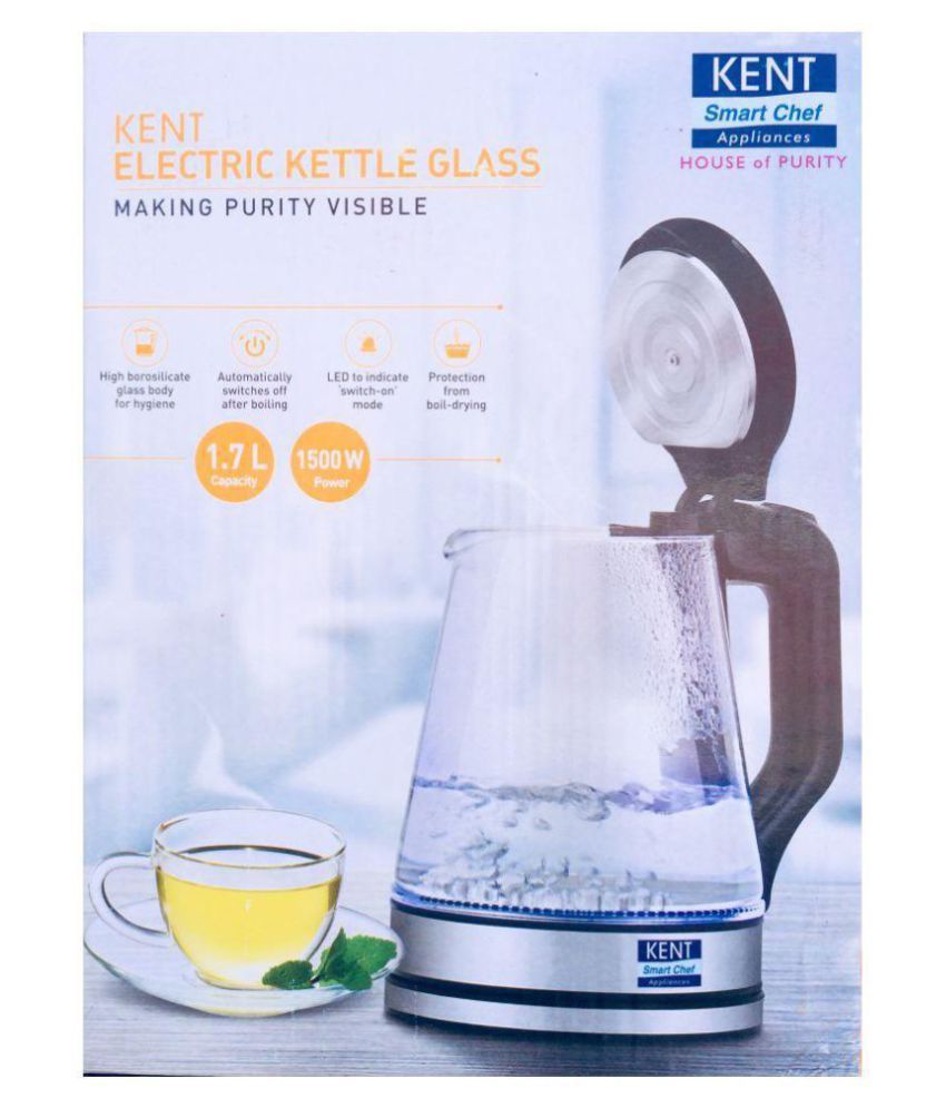 Kent 1.7 Liters 1500 Watts Glass Electric Kettle Price in India Buy