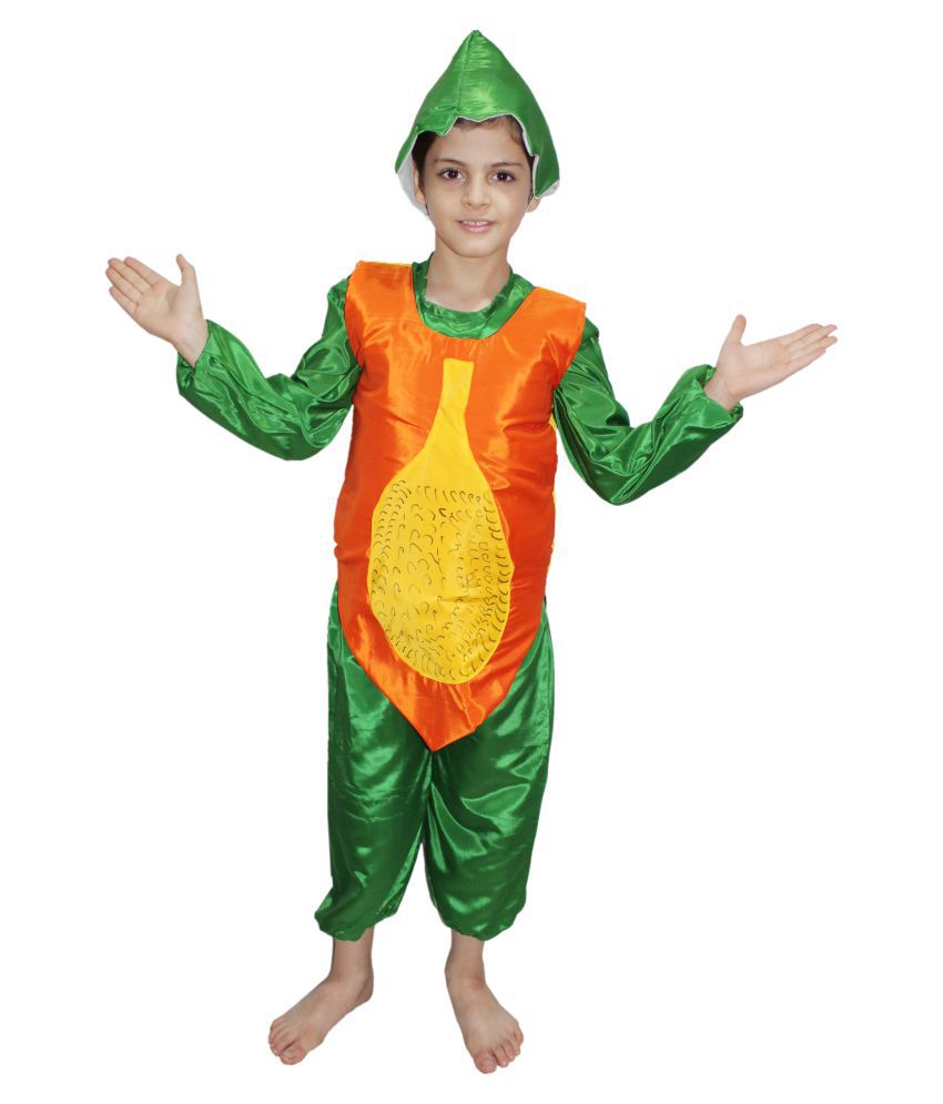     			Kaku Fancy Dresses Papaya Fruits Costume For Kids School Annual function/Theme Party/Competition/Stage Shows Dress
