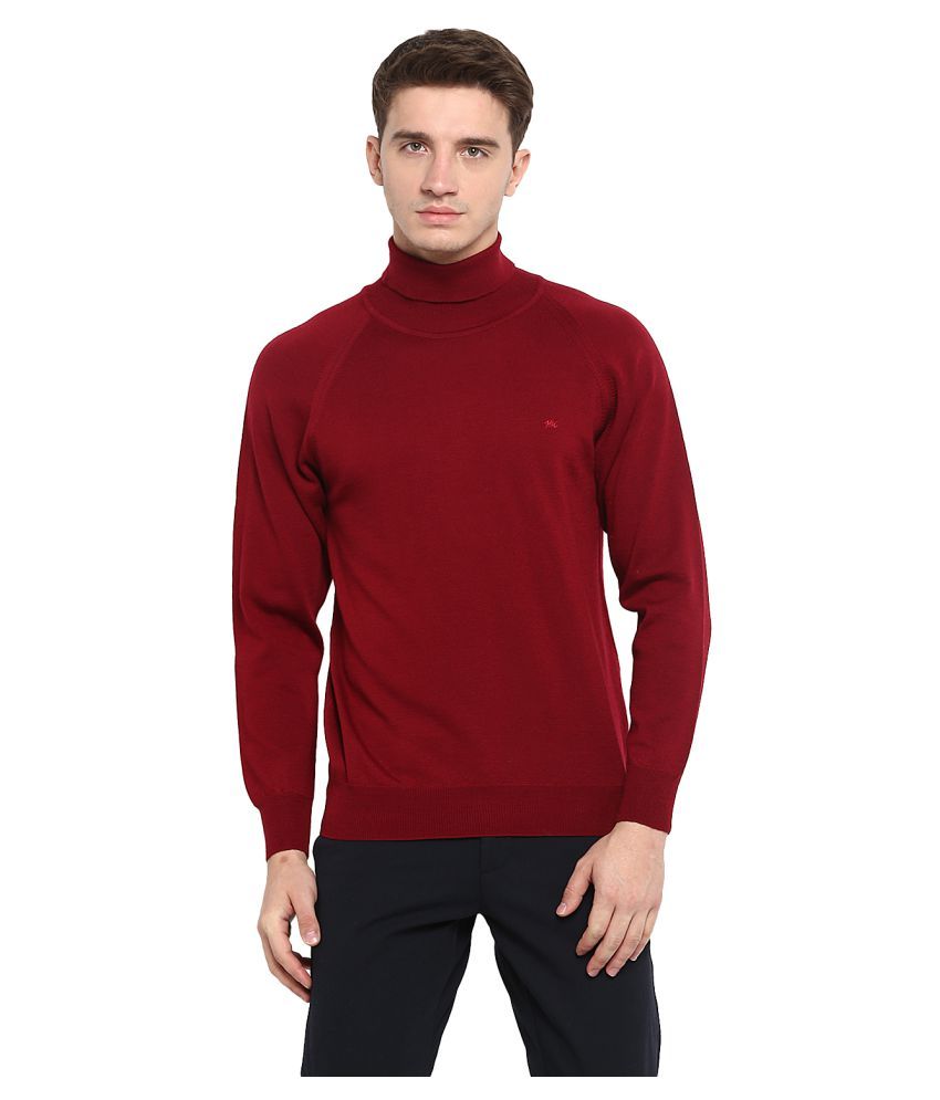 Monte Carlo Maroon High Neck Sweater 