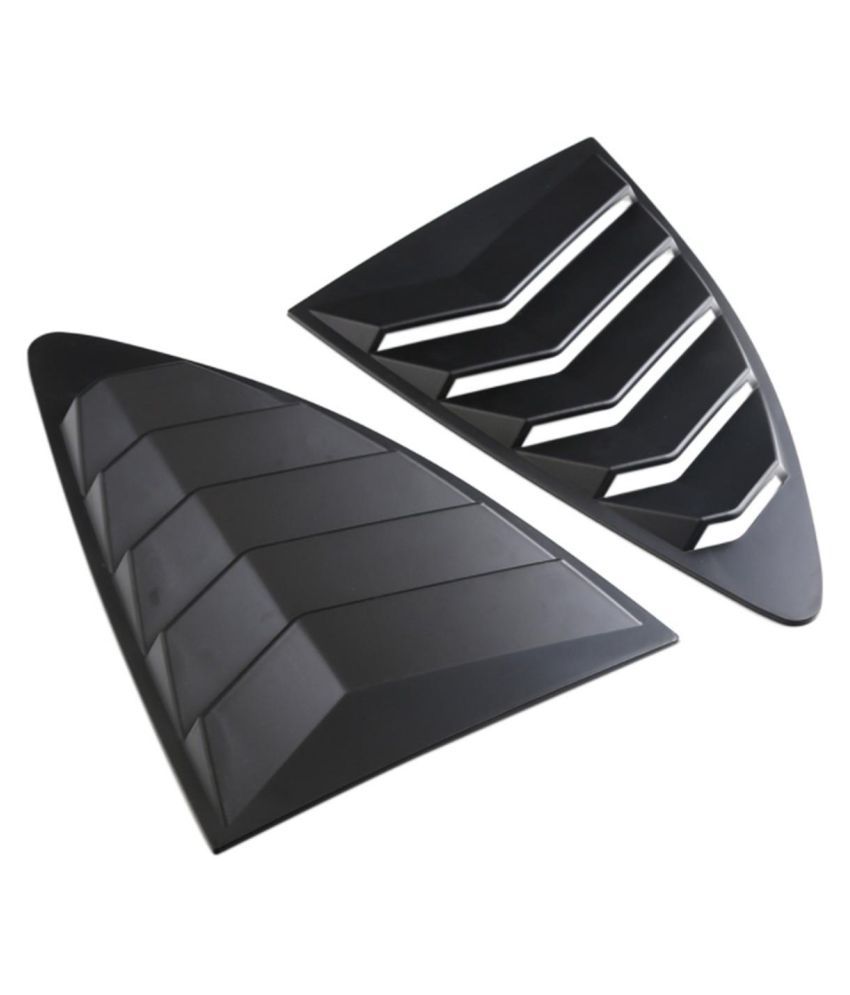 2pcs Car Rear Louver Quarter Window Panel Black Plastic For Scion FRS