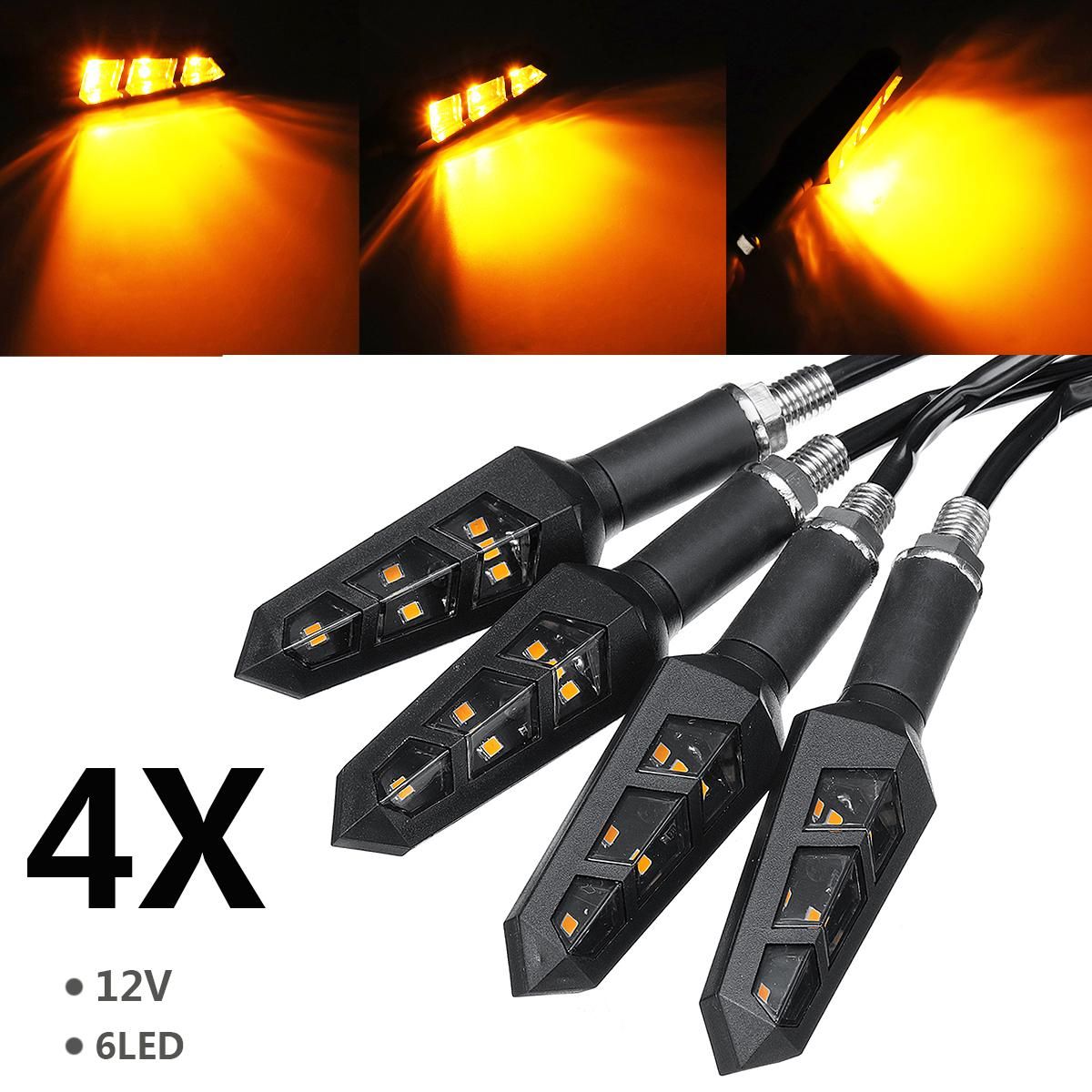 4x Universal Motorcycle Bike LED Turn Signal Blinker Light Indicators