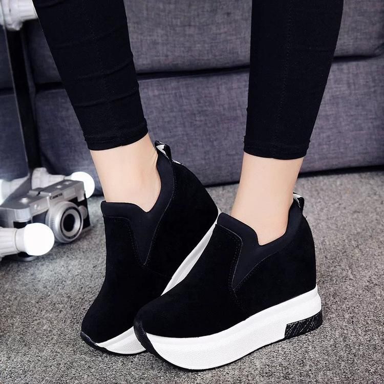 Women Platform Hidden Wedge Shoes Casual Flat Sneakers High Top Ankle Boots:  Buy Online at Best Price on Snapdeal