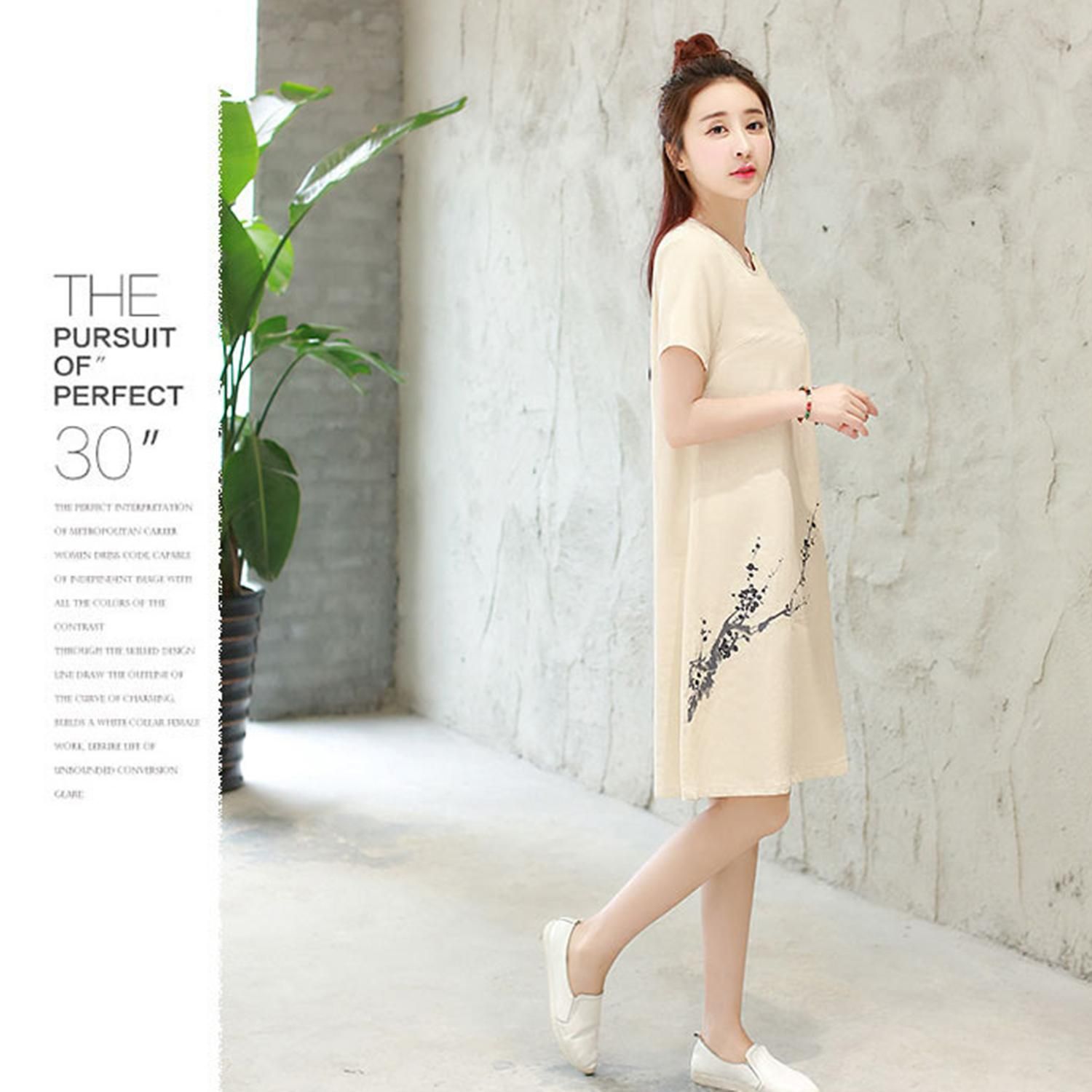Elegant Women Dress Embroidery Flower 