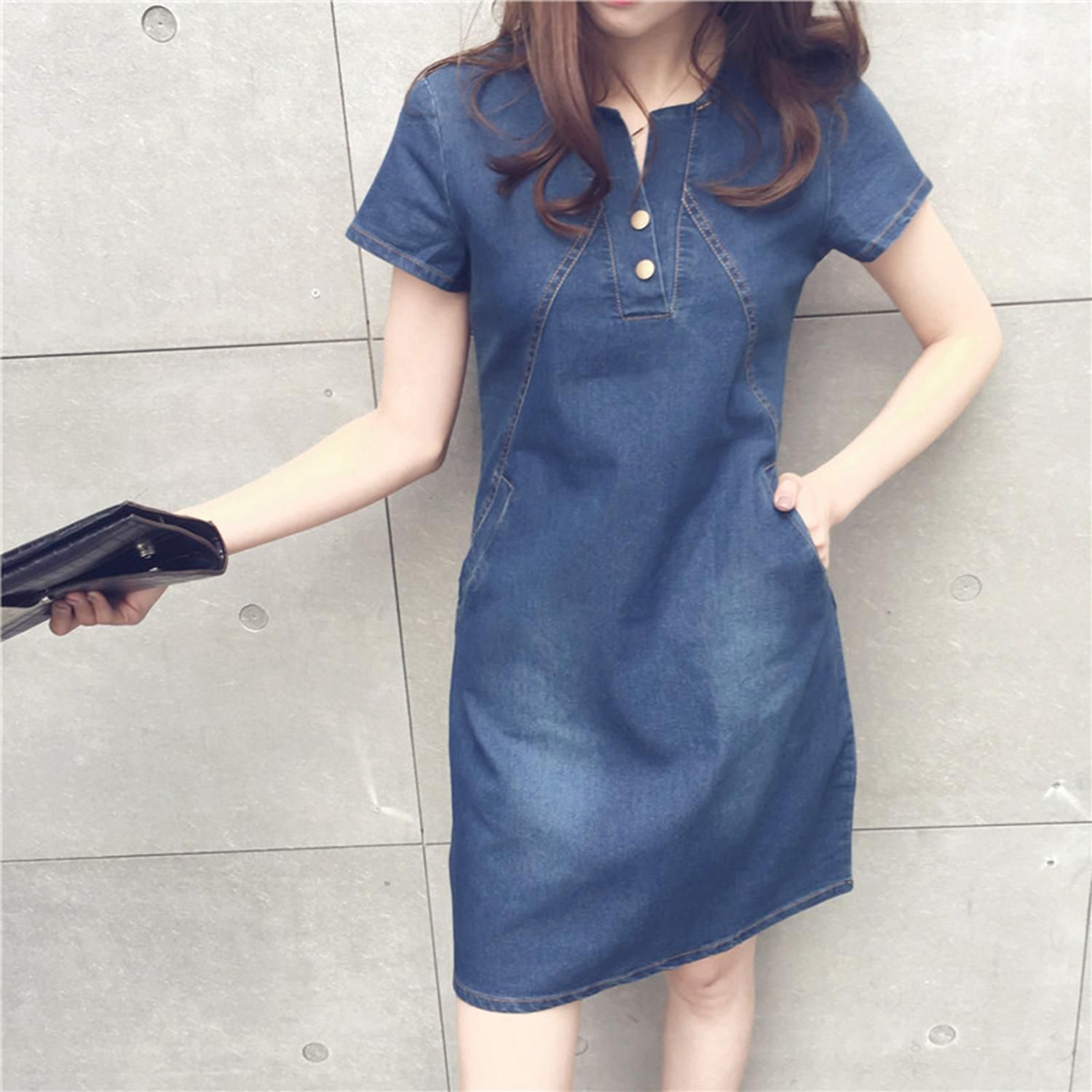 midi jeans dress