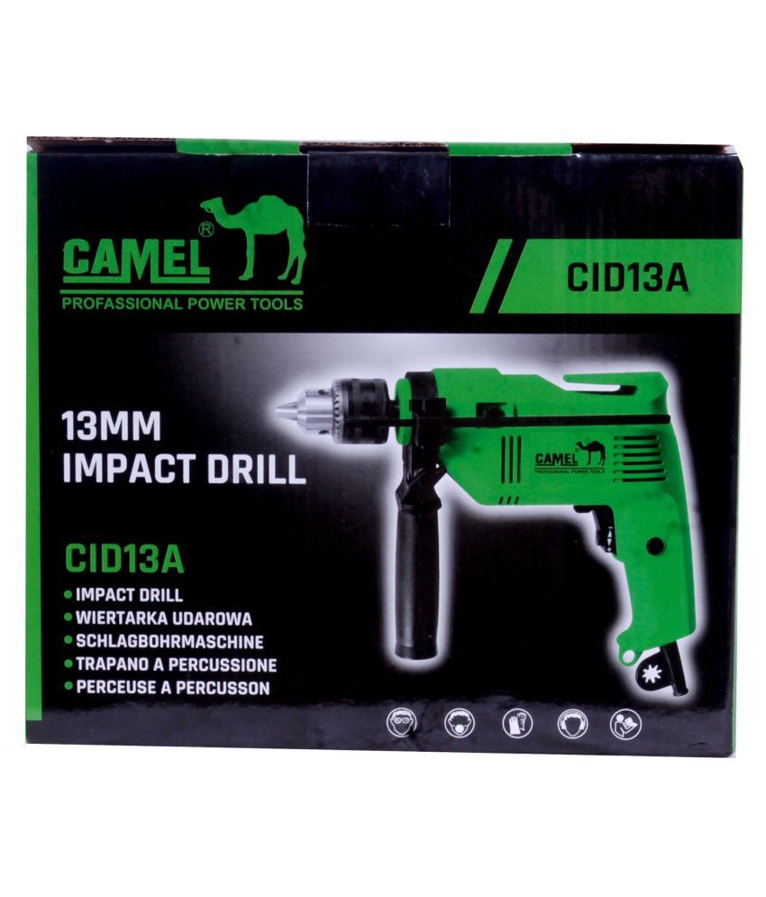 Camel 13 mm impact drill machine with 6 HSS BIT + 4 Masonry bit set