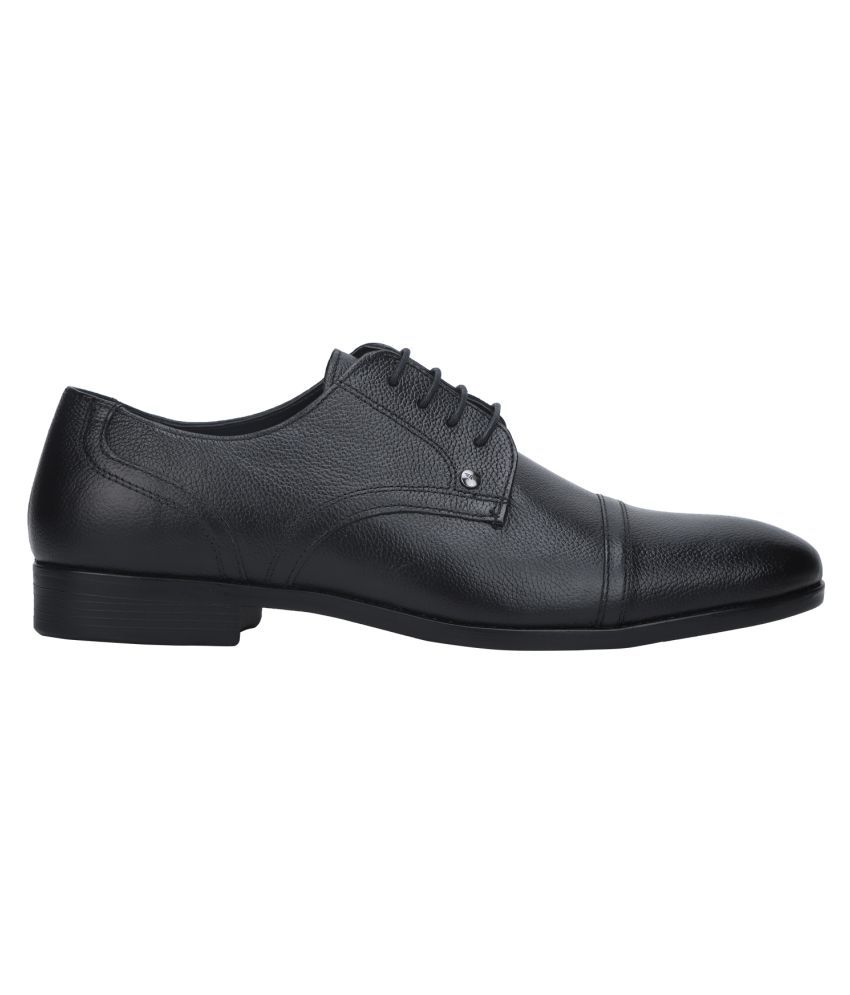 red tape black derby formal shoes