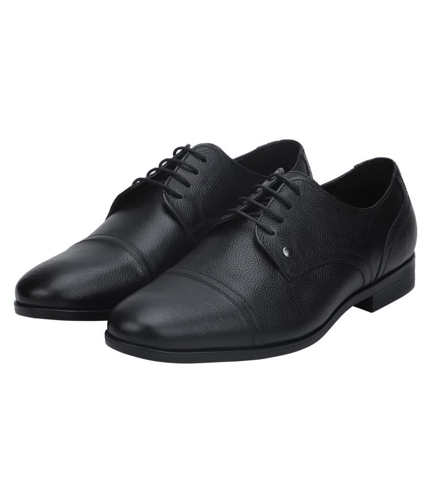 red tape black derby formal shoes