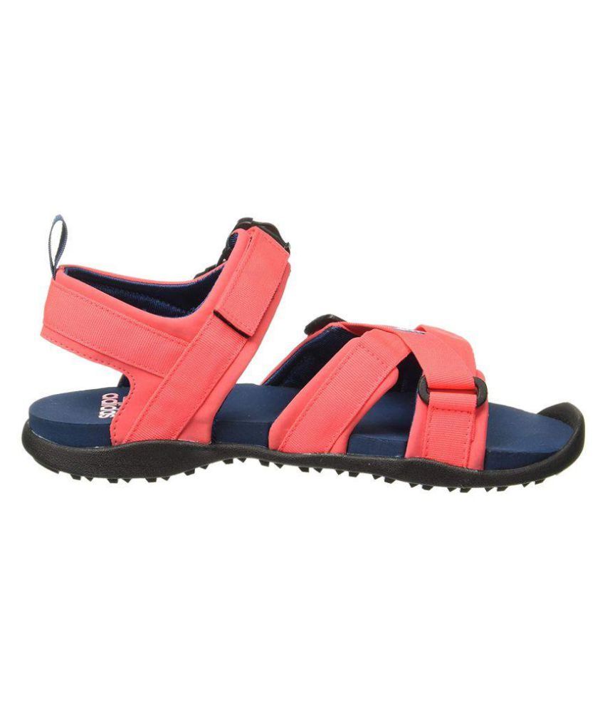 pink and black adidas sandals
