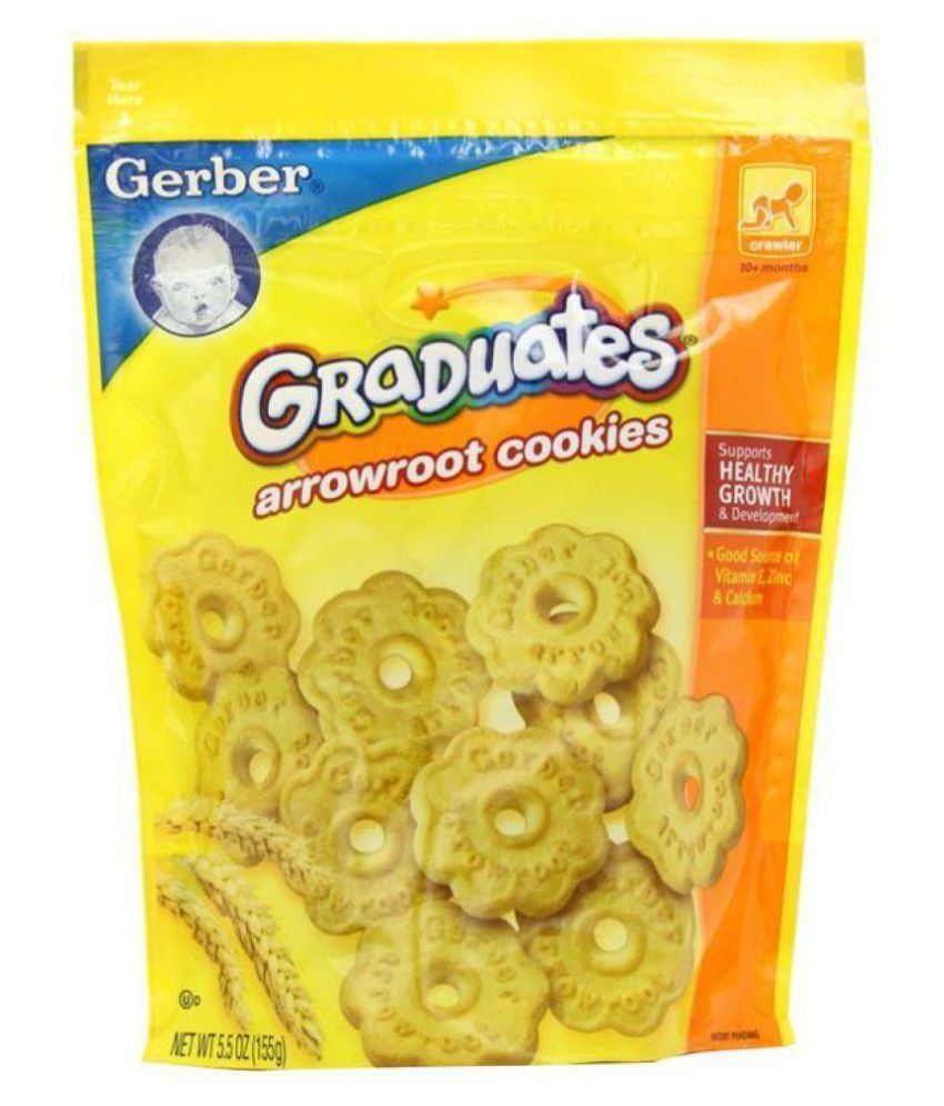 Gerber Baby Food ARROWROT COOKIES Biscuits for 6 Months + ( 155 gm