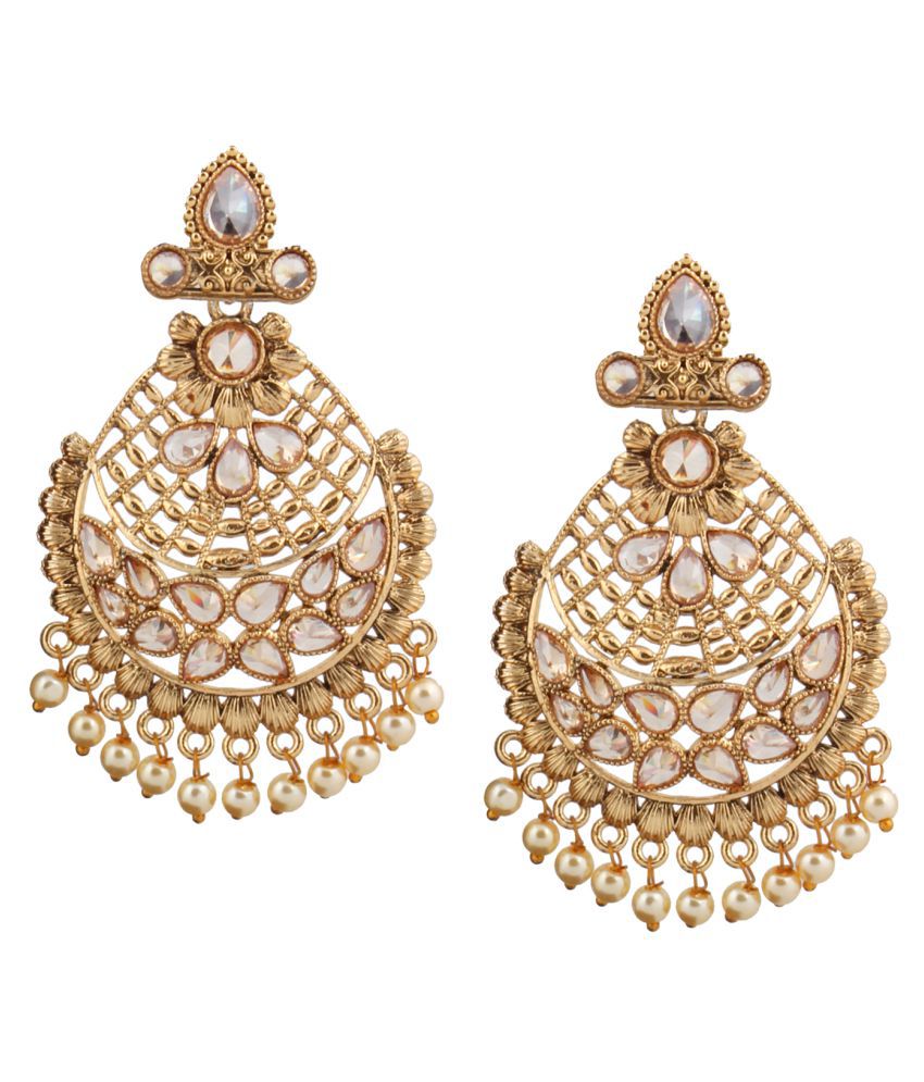     			Piah Fashion Gold Plated Tradational Full LCT Stone Earring For Women and Girl