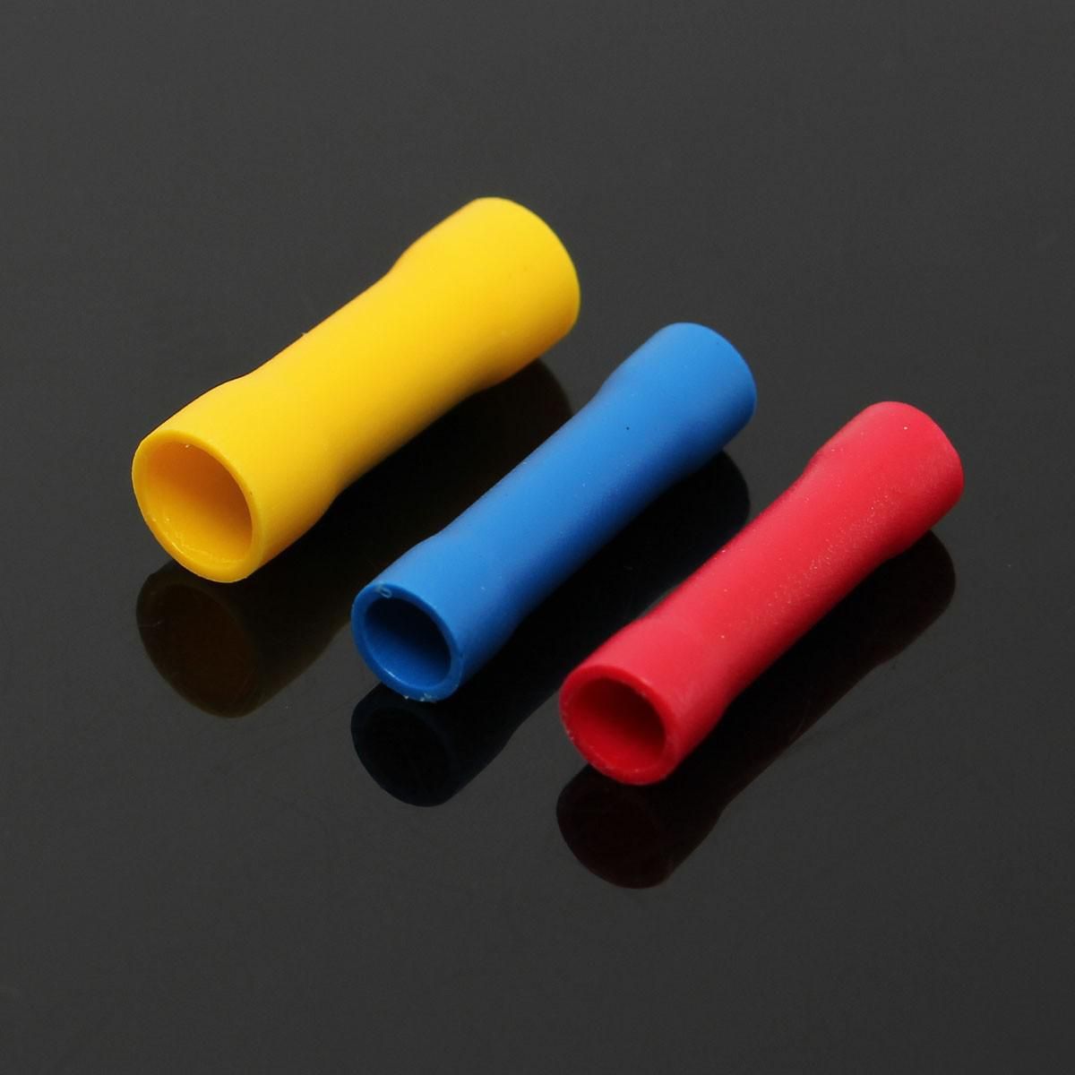 100Pcs Insulated Crimp Terminal Butt Terminal Electrical Wiring