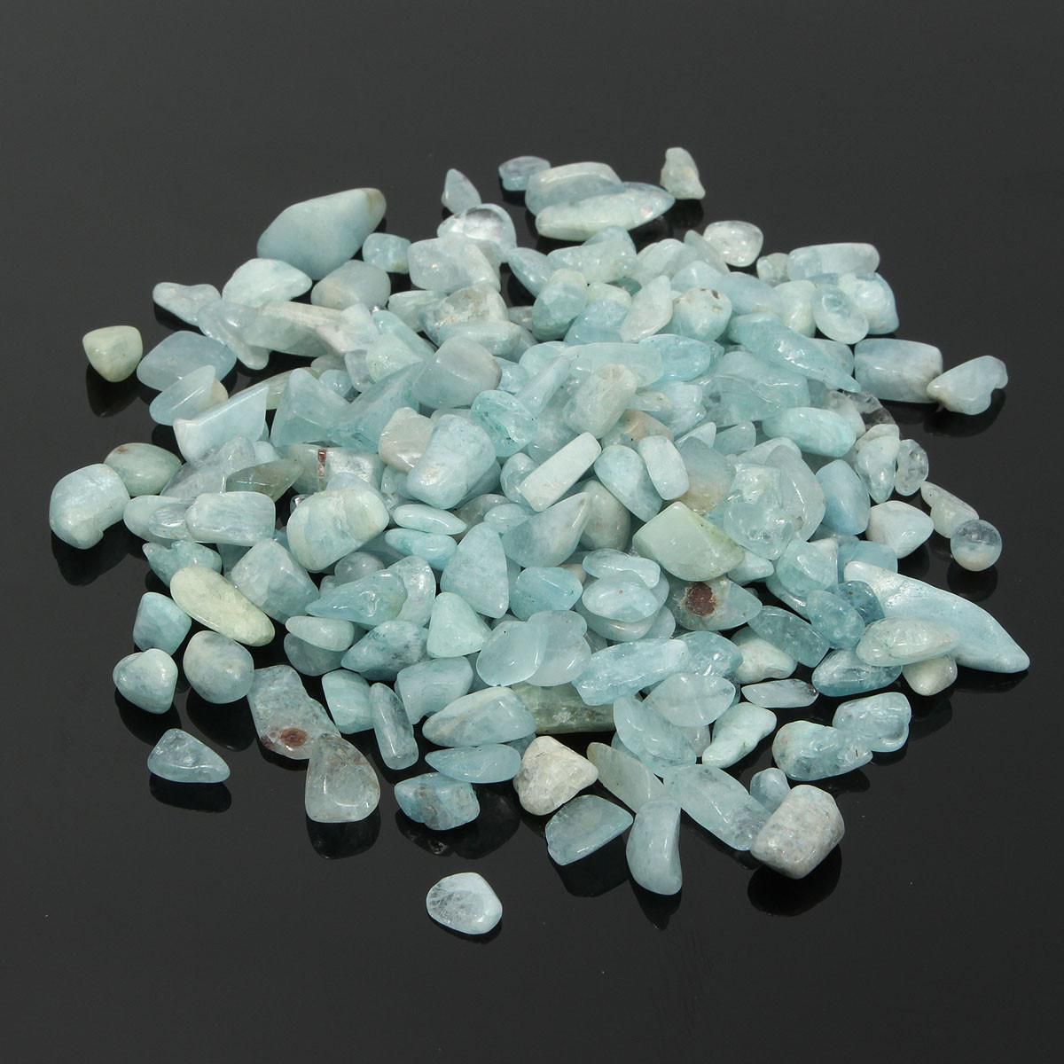 100g 10 25mm Natural Aquamarine Quartz Crystal Stone Rock Chip Specimen