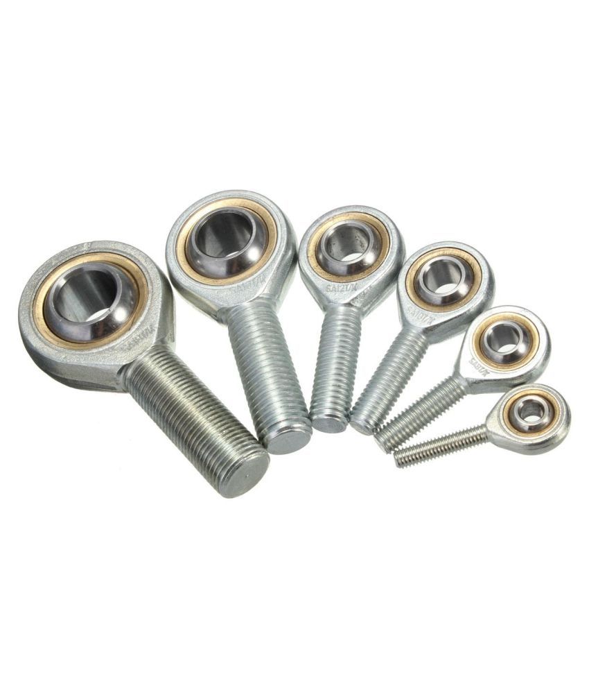Bearing 4pcs-SQ8-RS M8 8mm 90 Degrees Connector Ball Joint Rod End Right Hand Tie Bearing Male Steel