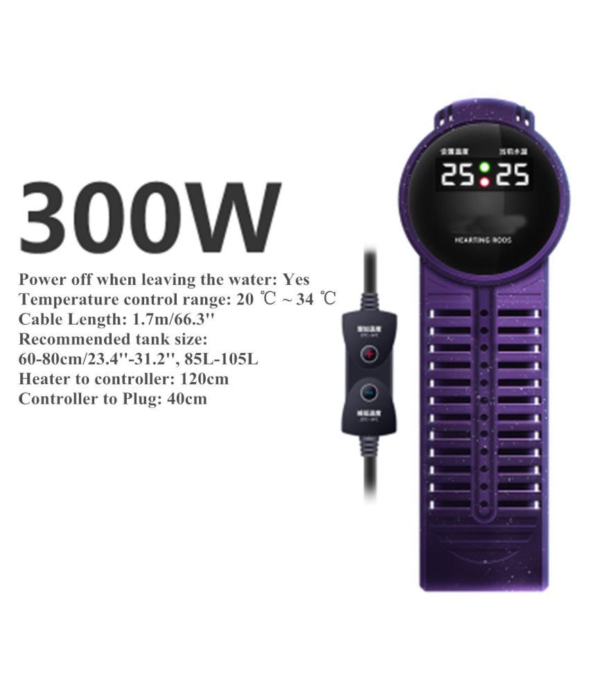 300w aquarium heater tank size