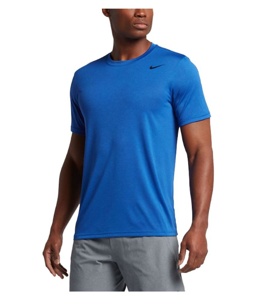 Nike Blue Polyester Lycra T-Shirt - Buy Nike Blue Polyester Lycra T ...