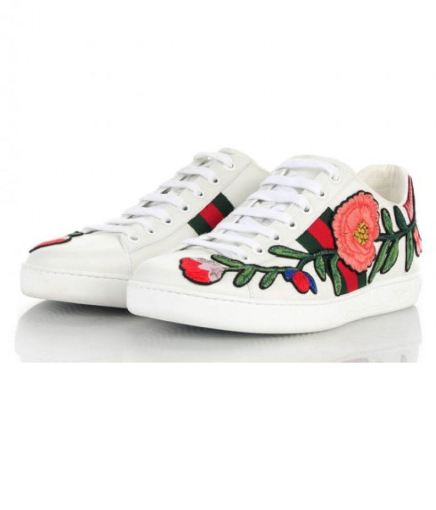 Gucci White Lifestyle Shoes Price in 