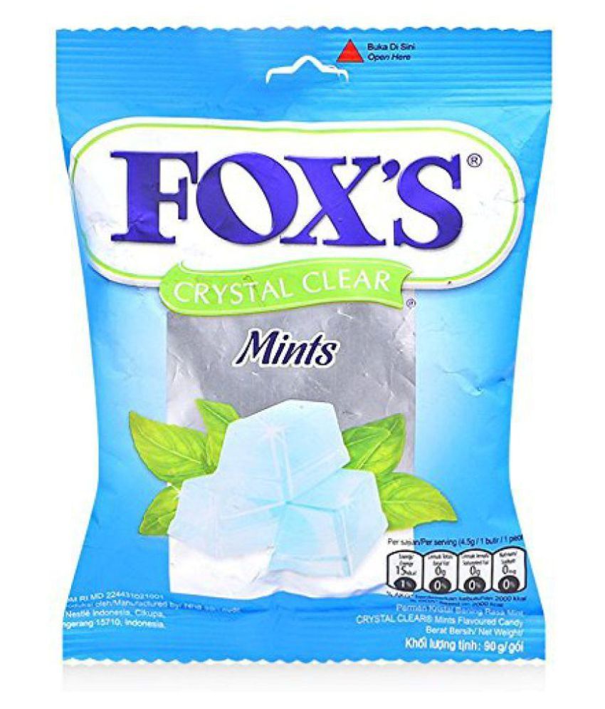 Fox's Crystal Clear Mints Candies Hard Candies 90 gm Buy Fox's Crystal Clear Mints Candies Hard