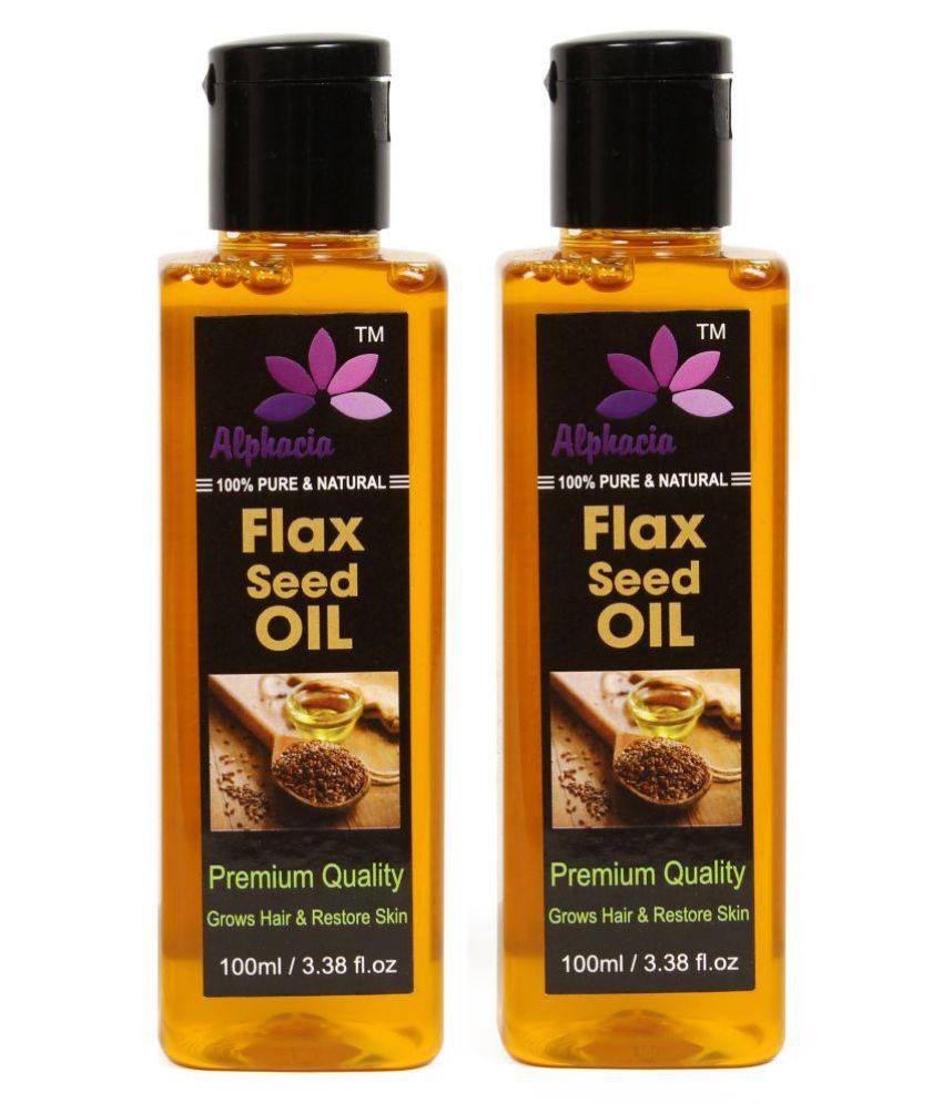     			Alphacia 100% Pure & Natural Flaxseed oil Hair Oil 200 ml Pack of 2