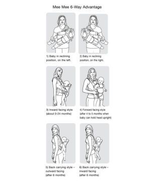 mee mee 6 position premium baby carrier