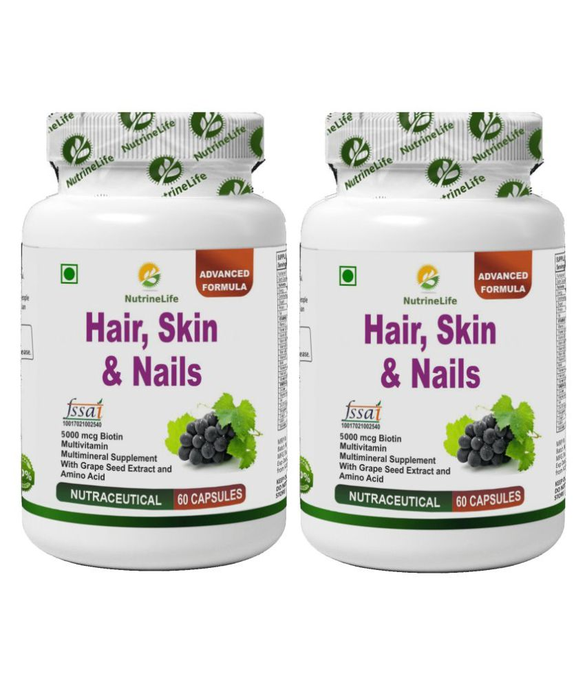 NutrineLife NutrineLife Biotin 10000 MCG Hair Skin and Nail 60 no.s