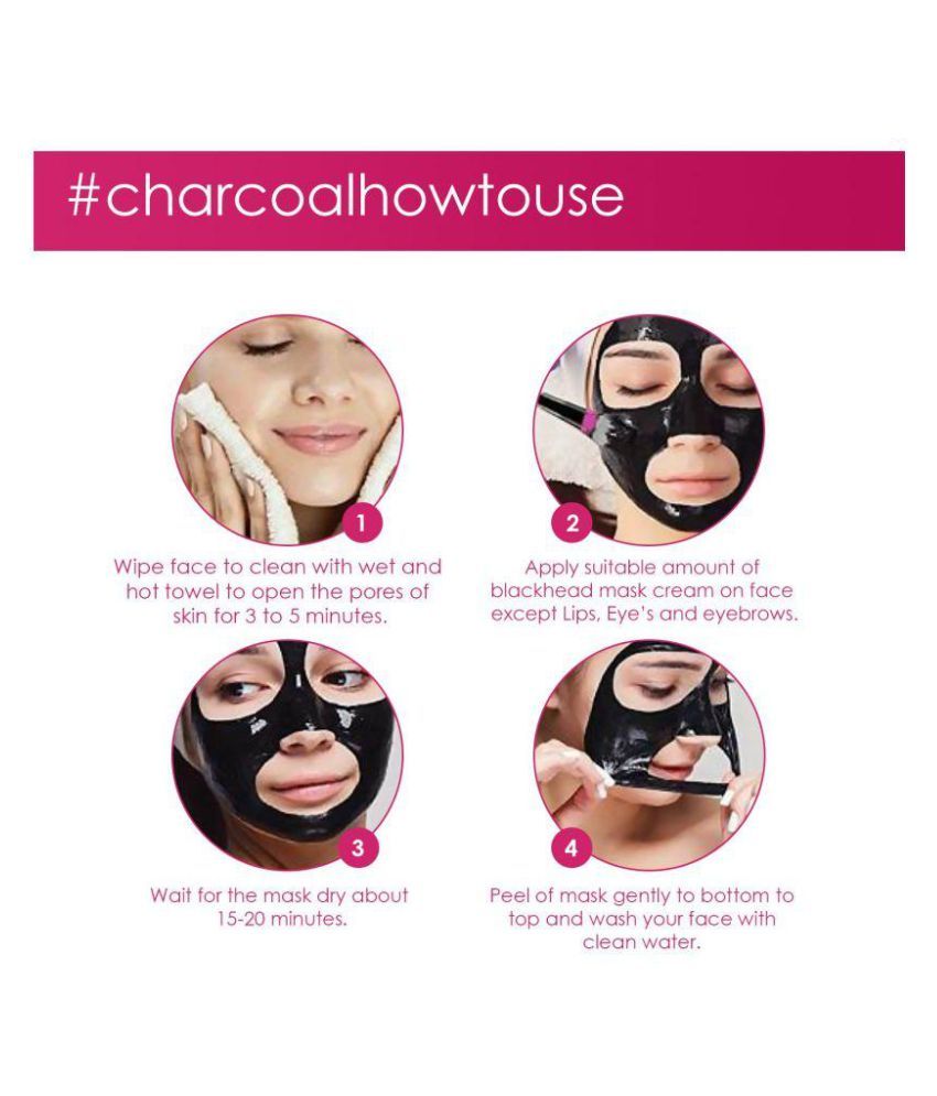 woomaya Charcoal Peel Off Mask sachet (Pack of 10) Face Peel 6 gm Buy