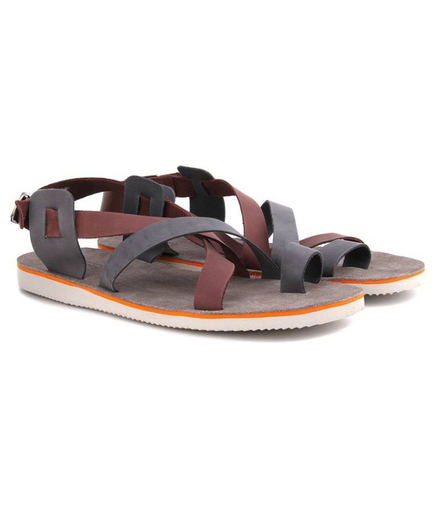 united colors of benetton men's leather sandals and floaters