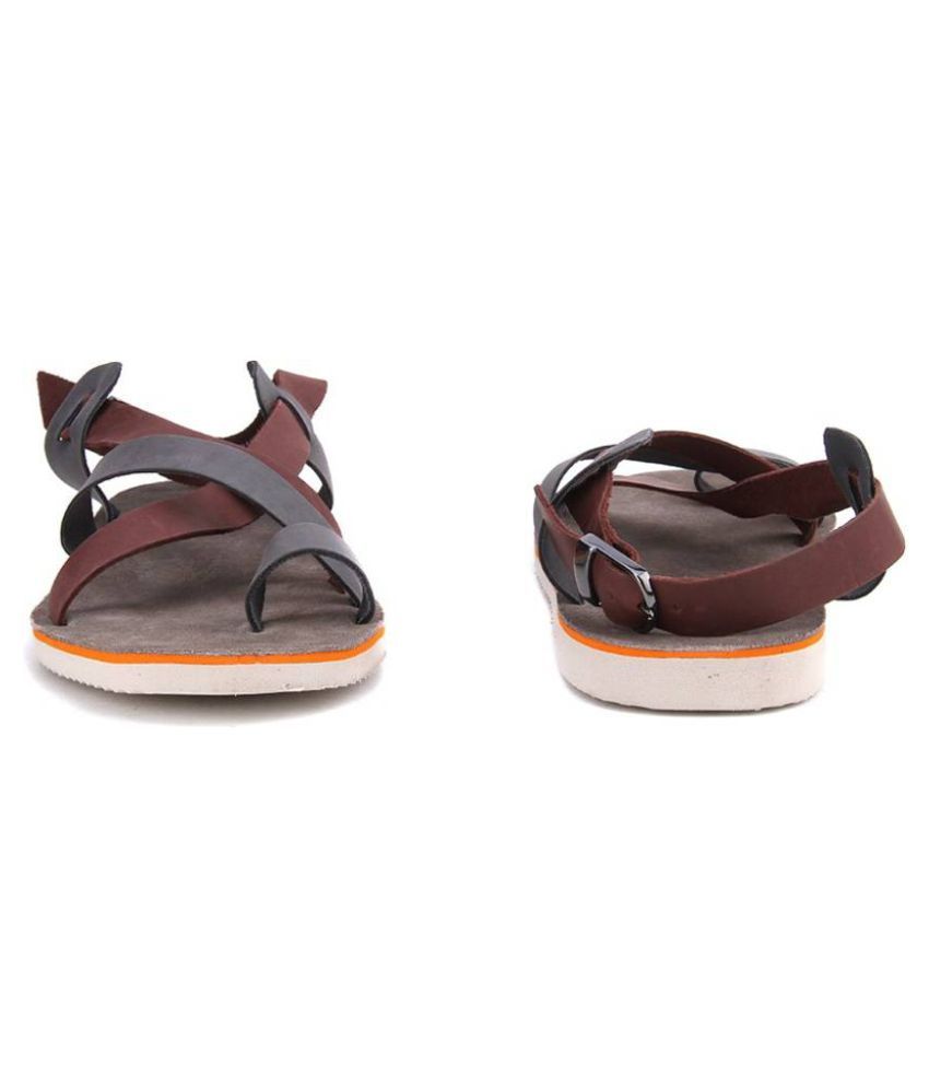united colors of benetton men's leather sandals and floaters