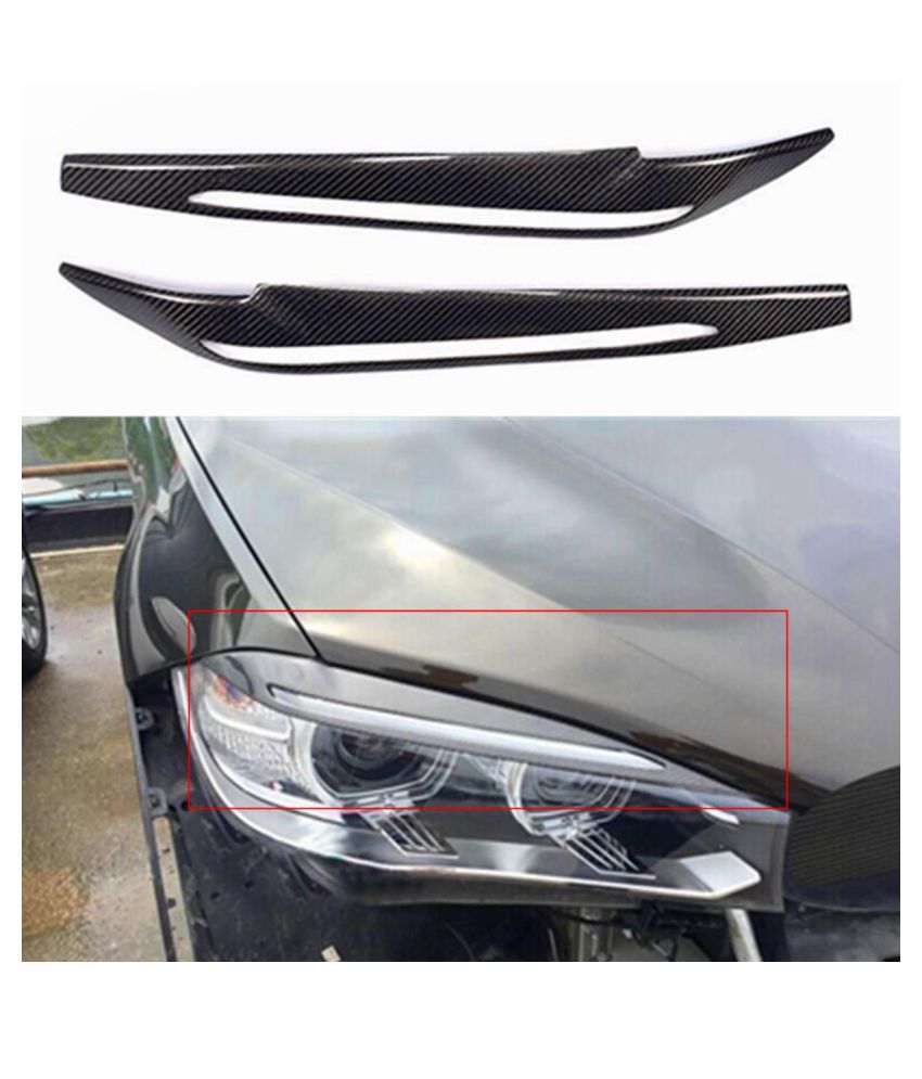 1Pair Car Headlight Eye Lid CLid Eyelids Eyebrows Eyelids Trim Cover