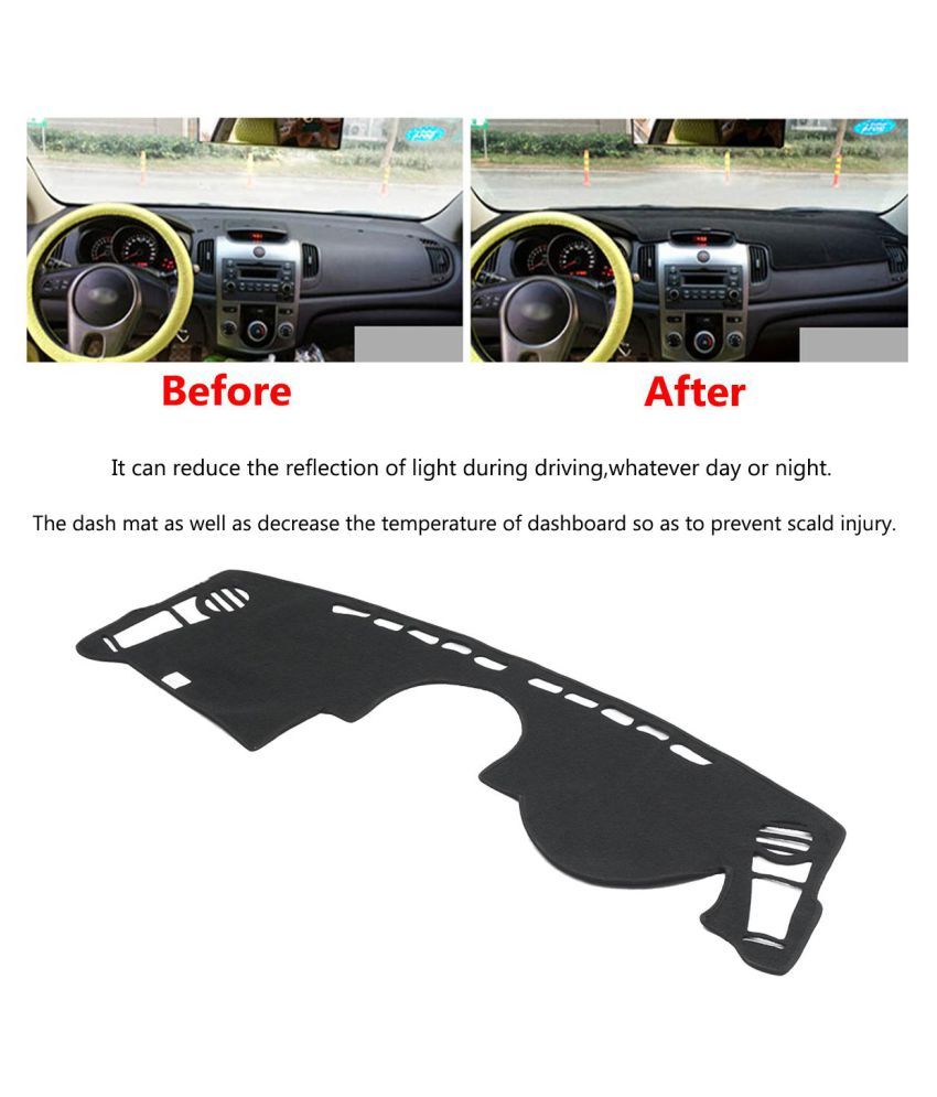 Black Dashboard Dash Mat Sun Cover Car Interior Pad for Kia Soul 2010
