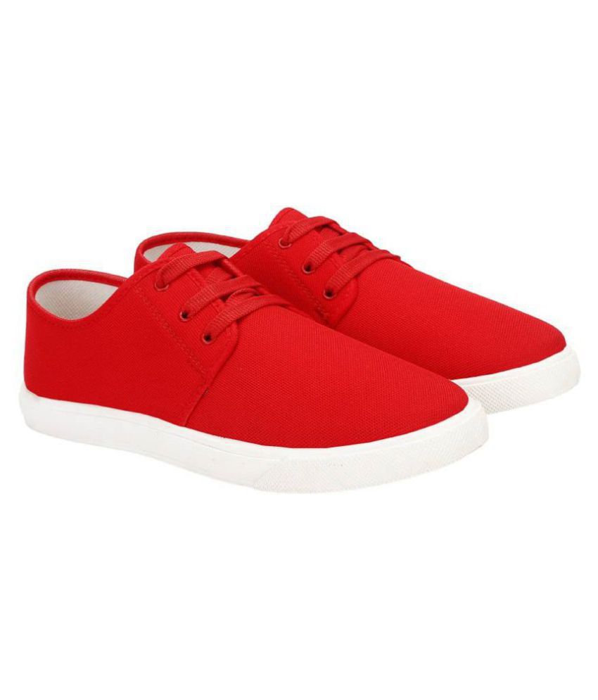 World Wear Footwear Sneakers Red Casual Shoes