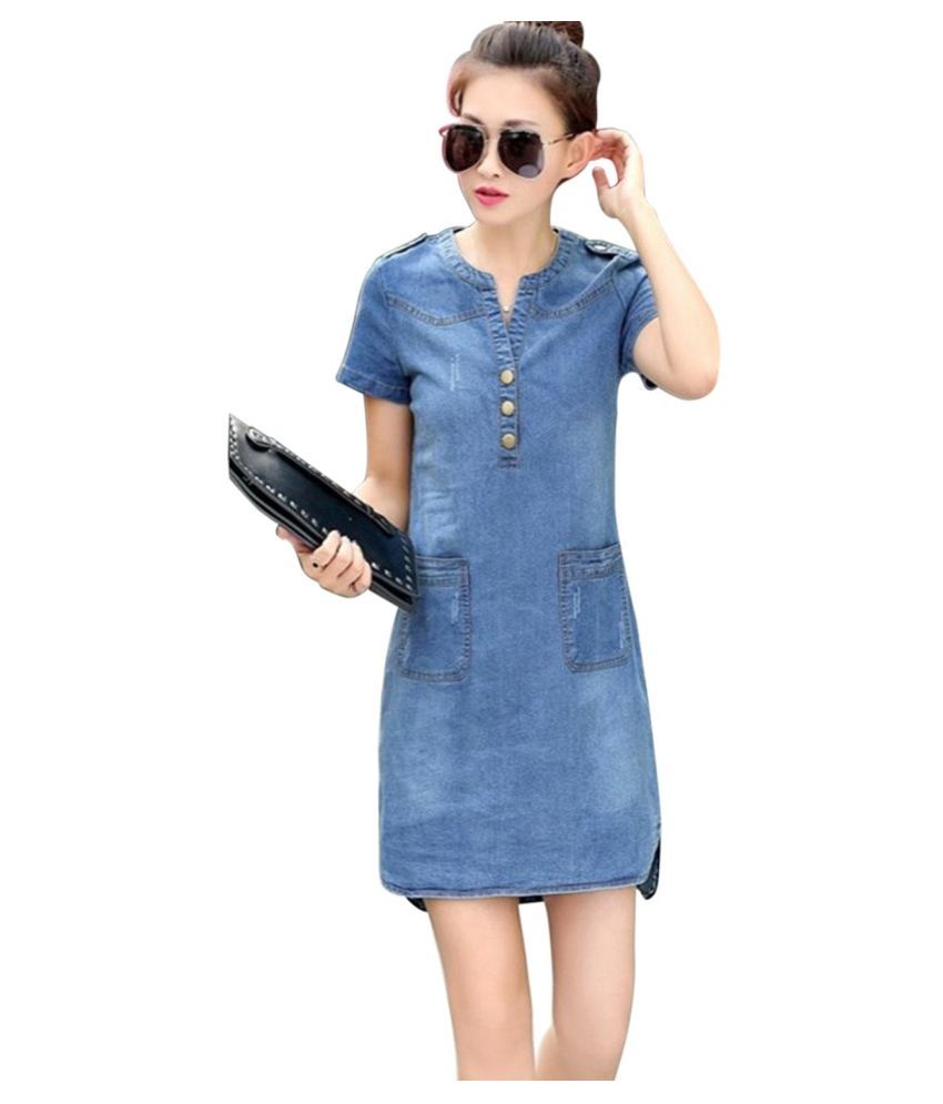 short denim dresses online