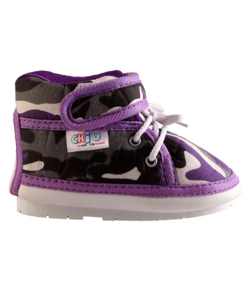 CHIU Purple And Black ChuChu Military Pattern Shoes CHIU Purple And Black ChuChu Military Pattern Shoes